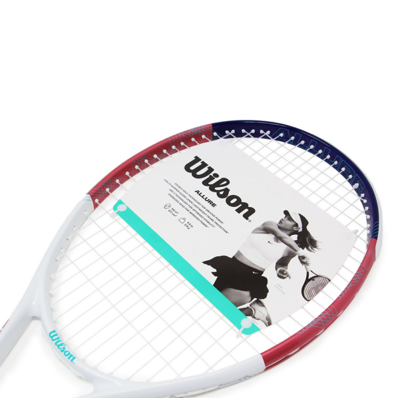 Ракетка б/т Wilson Allure 105, WR187010U2, для любителей, композит, со струнами, бело-красно-синий