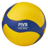 Мяч вол. MIKASA V360W, размер 5, синт.кожа (ТПУ), 18 пан, маш.сш., бут.кам, желто-синий