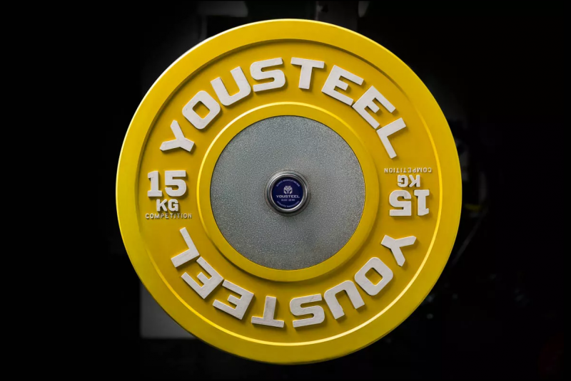Диск соревновательный 15кг, желтый YOUSTEEL