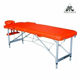 Массажный стол DFC NIRVANA, Elegant, 186х60х4 см, алюм. ножки, цвет оранжевый (Orange)