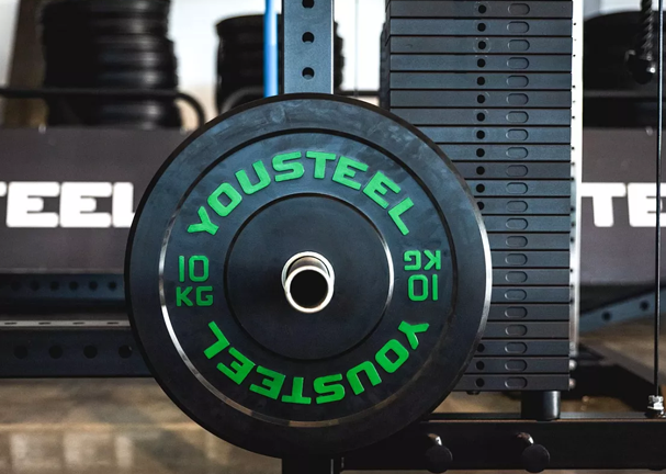 Диск каучуковый 10 кг, черный YOUSTEEL