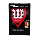 Набор для падела WILSON Optix XP Padel KIT, WR202110U2, ракетка + 3мяча, красный