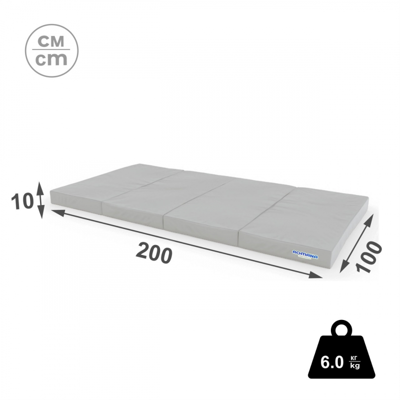 Мат (мягкий щит) Romana 2000*1000*100, в 4 сложения (желтый)