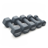 Гантель TORRES 5 кг, PL522505, металл в неопреновой оболочке, форма шестигранник, серый
