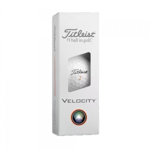 Мяч для гольфа Titleist Velocity 26, T8027S-WT, 3 шт/уп, белый