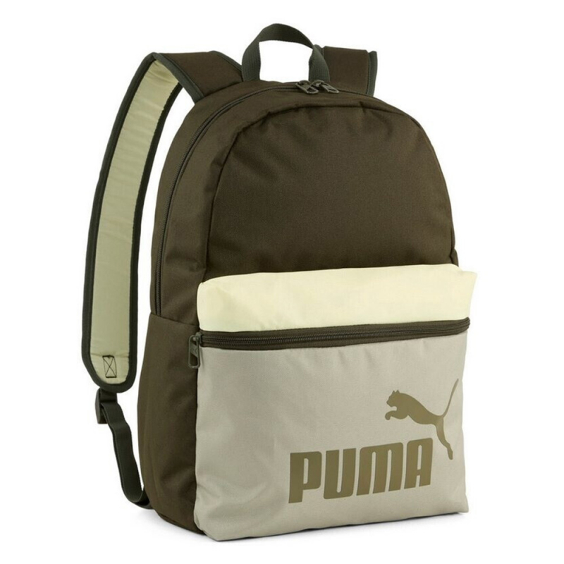 Рюкзак спорт. PUMA Phase Backpack, 09117505, полиэстер, хаки, бежевый
