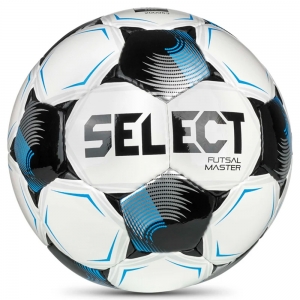 Мяч футзал. SELECT Futsal Master V26, 1043471003, размер 4, Basic, 32п, гл.ПУ, руч.сш, бело-сине-черный