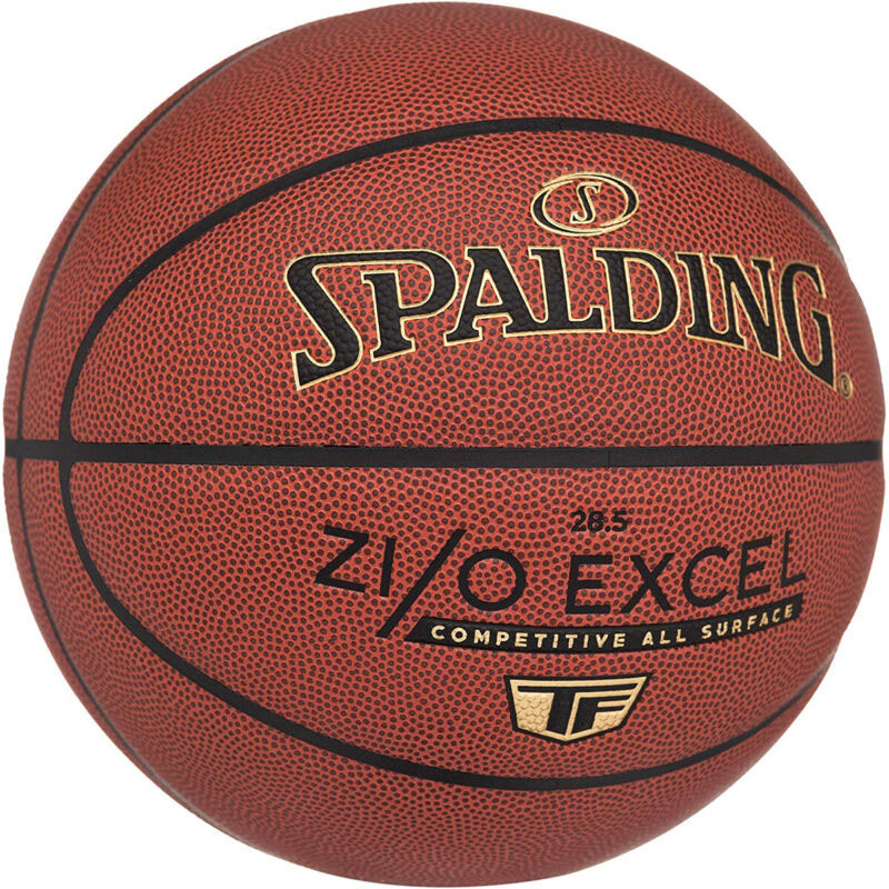 Мяч баск. SPALDING TF ZiO Excel, 76940z, размер 7, композит. кожа (ПУ), коричнево-черный