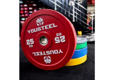 Диск EVO каучуковый 25 кг, красный YOUSTEEL