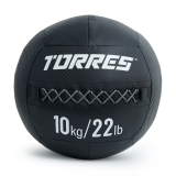 Медбол TORRES 10 кг, AL312510, ПВХ/ПУ, диаметр 35 см, черный