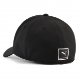 Бейсболка спорт. PUMA Training Flexfit BB Cap 02673401, 91% полиэстер, 9% спандекс, черный