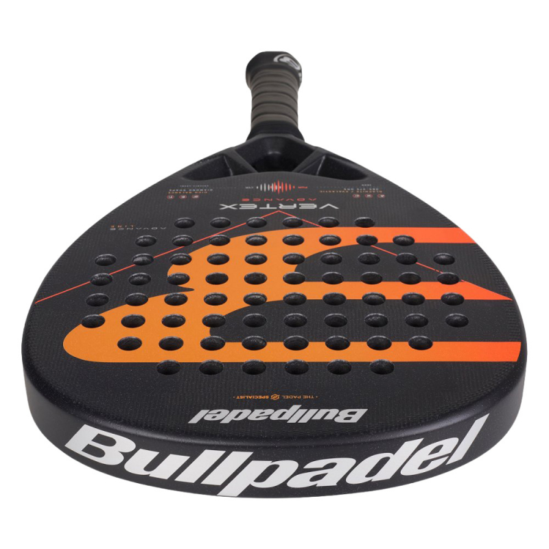 Ракетка для падела BULLPADEL Vertex Advance, 494414, для проф. и любителей, карбон, черно-оранжевый