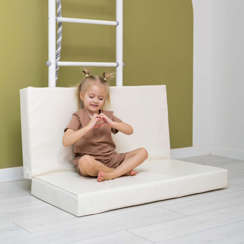 Мат (мягкий щит) Romana 1000*1000*100, в 2 сложения (зеленый/желтый)