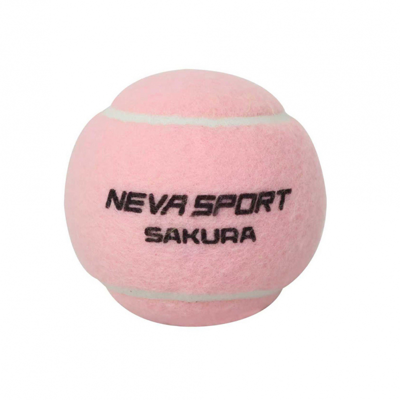 Мяч для падела NS Sakura, UAA2, уп.3 шт, сукно, нат.резина, розовый