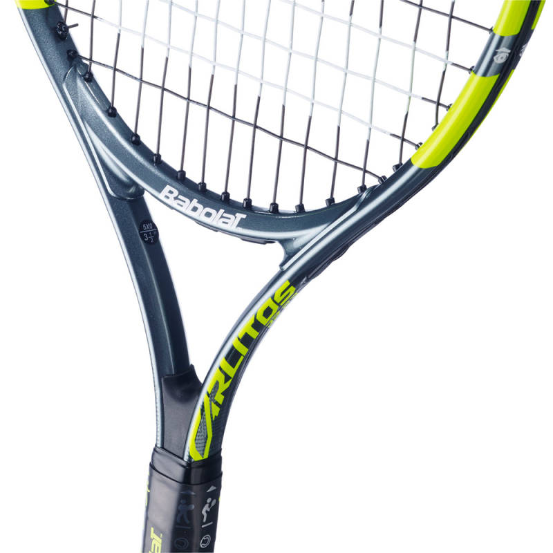 Ракетка б/т дет. BABOLAT Carlitos Jr 23 Gr000, 140523, для 7-9лет, алюм, со струн, серо-салатовый