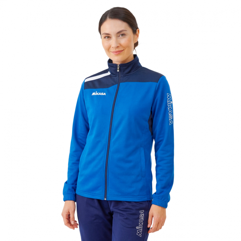 Костюм спортивный жен. MIKASA MT755/751-0100-L, размер L, 100% полиэстер, сине-темносиний