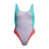 Купальник SPEEDO Colourblock 2.0 Muscleback, 8-00480317934, 2XL, полиэстер, эластан, лилово-бирюзово-коралловый