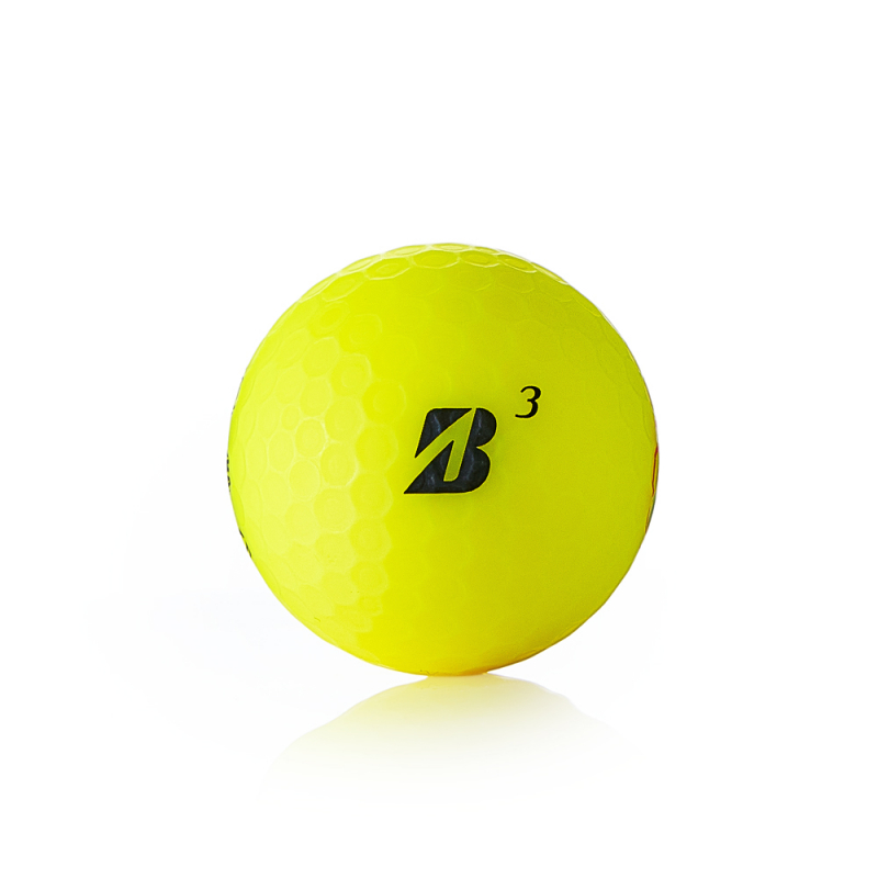 Мяч для гольфа Bridgestone e12 Straight Matte Yellow, BGB5CYX, 3 шт/уп, желтый