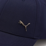 Бейсболка спорт. PUMA Ess Metal Cat BB Cap, 02599406, 100% полиэстер, темно-синий
