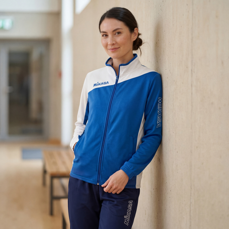 Костюм спортивный жен. MIKASA MT636/751-025-L, размер L, 100% полиэстер, сине-белый