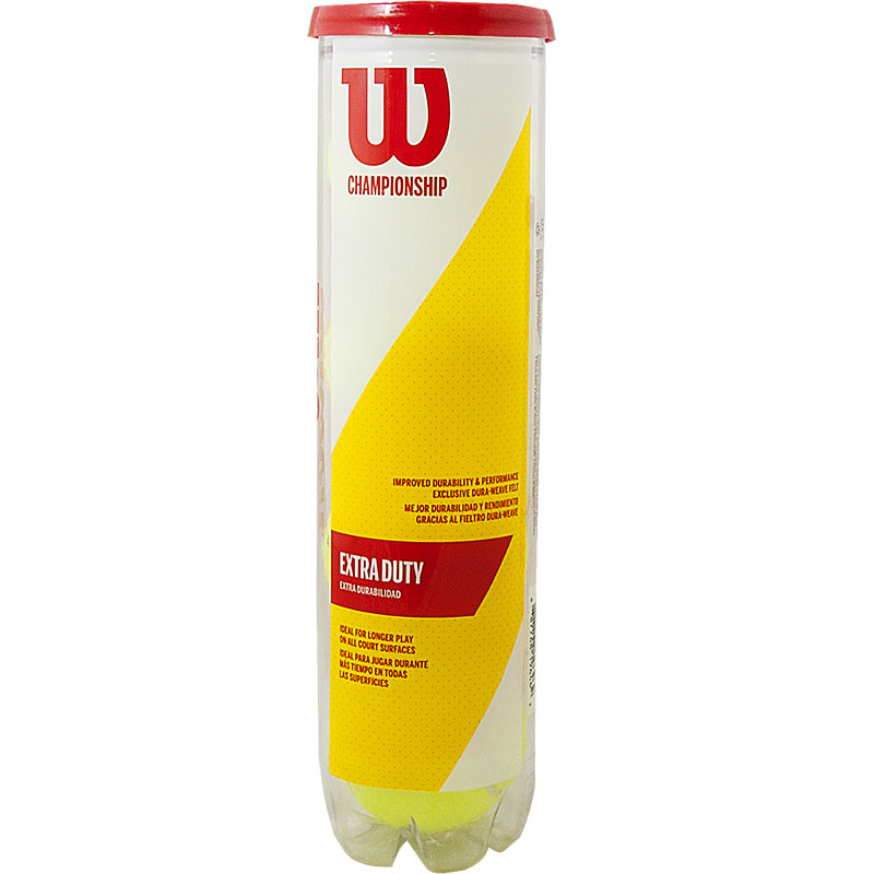 Мяч теннисный WILSON Championship, WRT110000, одобр.ITF и USTA, фетр, нат.резина, уп.4 шт, желтый