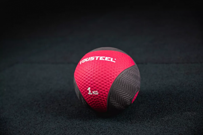 Резиновый медбол 1 кг YOUSTEEL