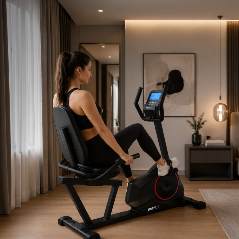 Горизонтальный велотренажер UNIX Fit BR-390Е MBBR390E