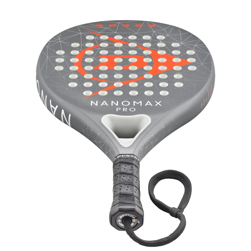 Ракетка для падела Dunlop Nanomax Pro, 10370739, для профессионалов, карбон, серо-оранжевый
