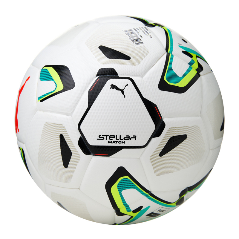 Мяч футб. PUMA Stellar Match, 08506201, размер 5, FIFA Quality, 32 пан, ТПУ, термосшивка, белый, мультикол