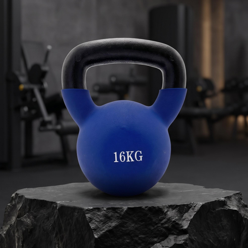 Гиря UNIX Fit виниловая 16 кг Blue KBVIN16BL