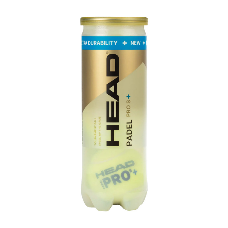 Мяч для падела HEAD Padel Pro S+, 540303, уп.3 шт, FIP Approved, войлок, нат.резина, желтый