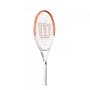 Ракетка б/т Wilson Roland Garros Elite 25, WR193410H, для дет.8-10лет, алюм., со струн, оранжево-белый