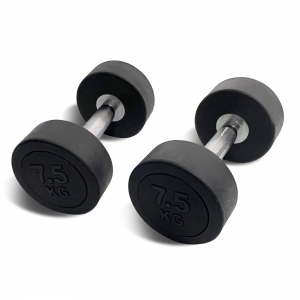 Гантель UNIX Fit PRO круглая обрезиненная 7.5 кг / шт DBRND7_5PBK