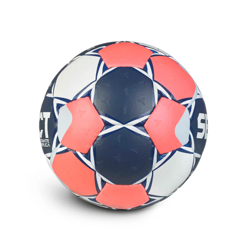 Мяч ганд. SELECT Ultimate EHF Euro Men Replica v26, 3572858749, размер 3, ПУ, руч.сш, бело-сине-коралл