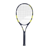 Ракетка б/т BABOLAT Evoke Tour Gr2, 121268, для любит., графит, со струнами, черно-лаймовый