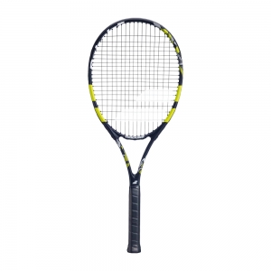Ракетка б/т BABOLAT Evoke Tour Gr3, 121268, для любит., графит, со струнами, черно-лаймовый