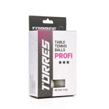 Мяч для наст. тенниса TORRES Profi 3 ×, TT23012, диам. 40+мм, упак. 6 шт, белый