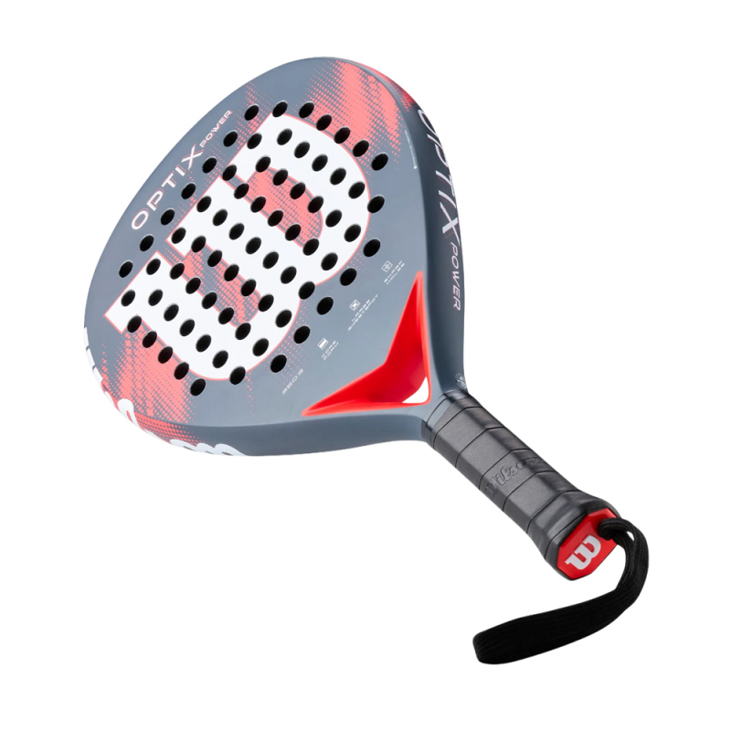 Ракетка для падела WILSON Optix V2 Power FRM RD, WR190811U2, для начин-х, стекловолокно, черно-красный