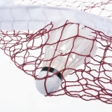 Сетка для бадминтона, 11317-02, нить полипропилен 1.0мм, шнур ПЭ 3.5мм, 4 натяж, стропа ПЭ, бордовый