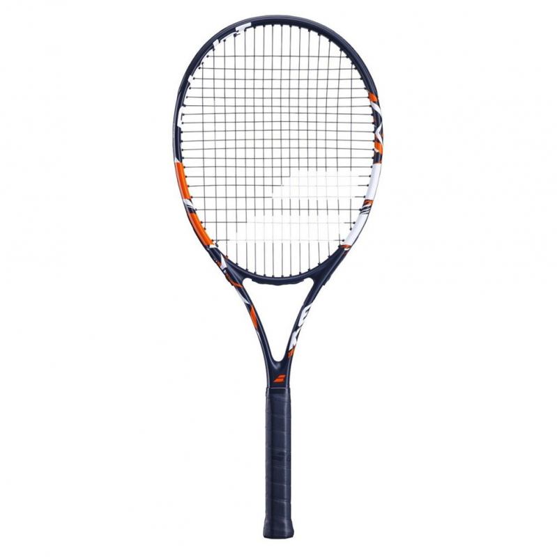 Ракетка б/т BABOLAT Evoke Tour Gr1, 121244, для любит., графит, со струнами, черно-оранжевый