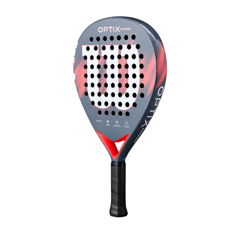 Ракетка для падела WILSON Optix V2 Power FRM RD, WR190811U2, для начин-х, стекловолокно, черно-красный