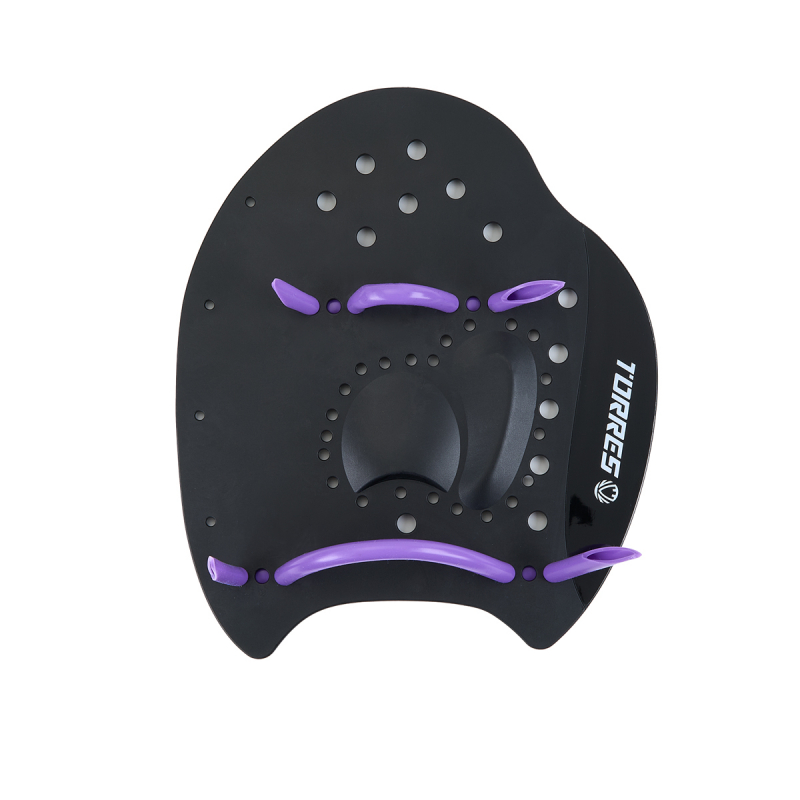 Лопатки для плавания TORRES, Арт.SWP112403BL, размер L, черно-фиолетовый