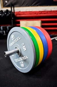 Диски каучуковые EVO, цветные (Диск EVO BUMPER PLATE, 25кг, красный) YOUSTEEL