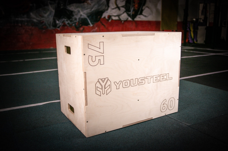 Тумба для запрыгивания деревянная 50-60-75см YOUSTEEL