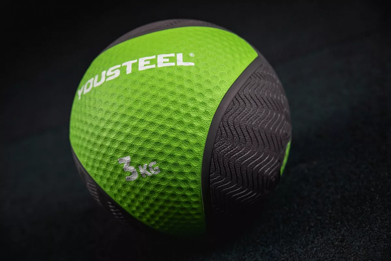 Резиновый медбол 3 кг YOUSTEEL