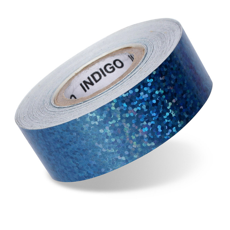 Обмотка для гимнастического обруча INDIGO Crystal IN139-BL, 20мм × 14м, синий
