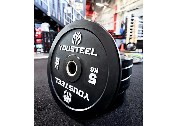 Диск EVO каучуковый 5 кг, чёрный YOUSTEEL