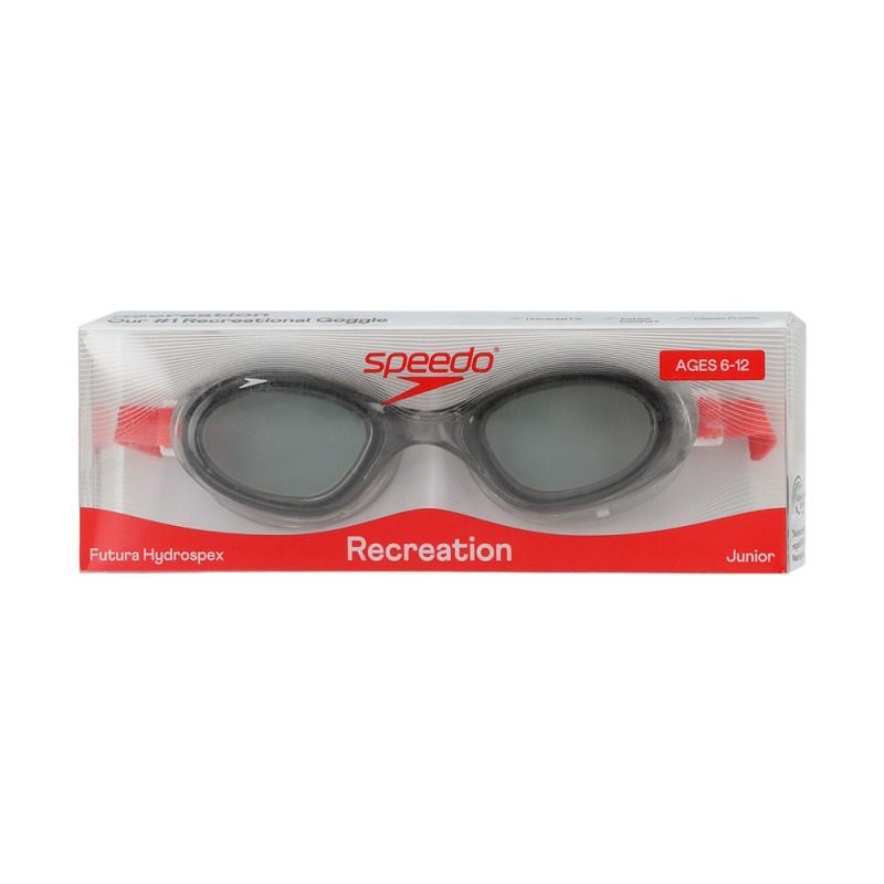 Очки для плав. детск. SPEEDO Futura Hydro Jr, 8-E000037004-C16LO, ДЫМЧ.линзы, нерег. перен., черн.опр