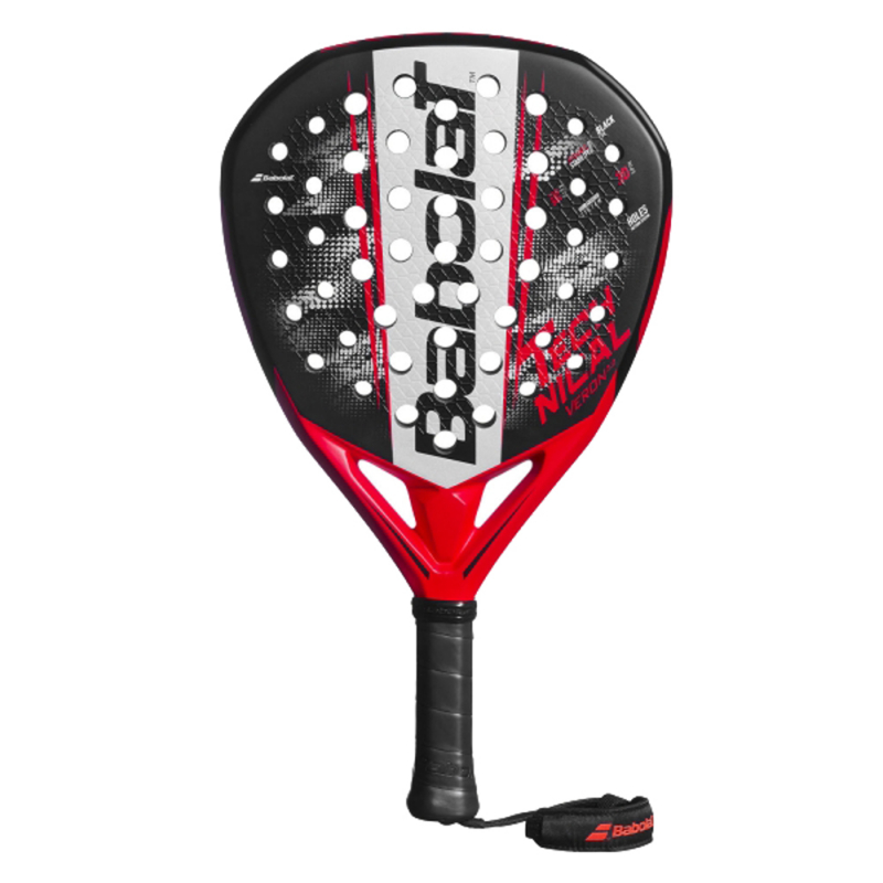 Ракетка для падела BABOLAT Technical Veron 3.0, 150183, для продв.игр., стекловолокно, черно-красный
