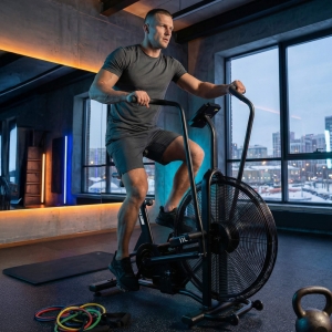 Велотренажер UNIX Fit техно-аэробайк / Techno AirBike 1100 профессиональный / PRO AB1100PRO